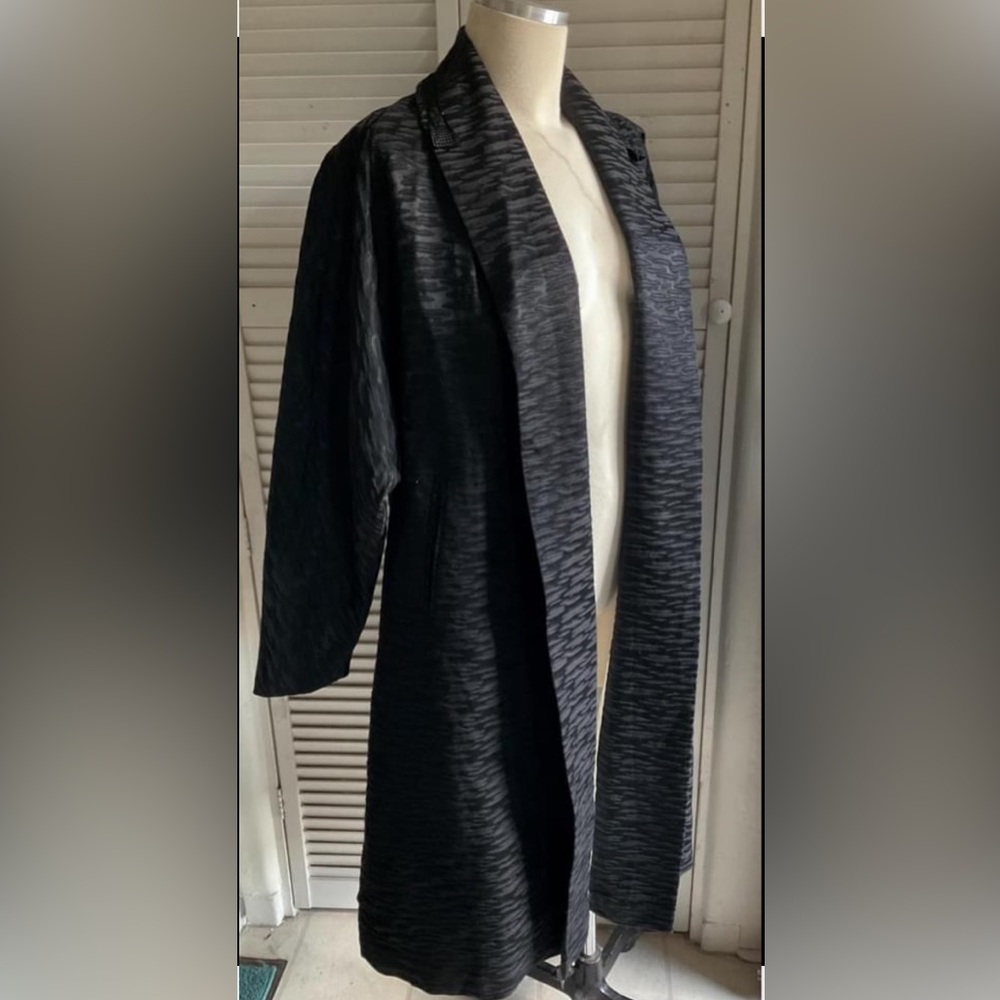 Vintage 1950s Coat Mid Century Black Coat M/L